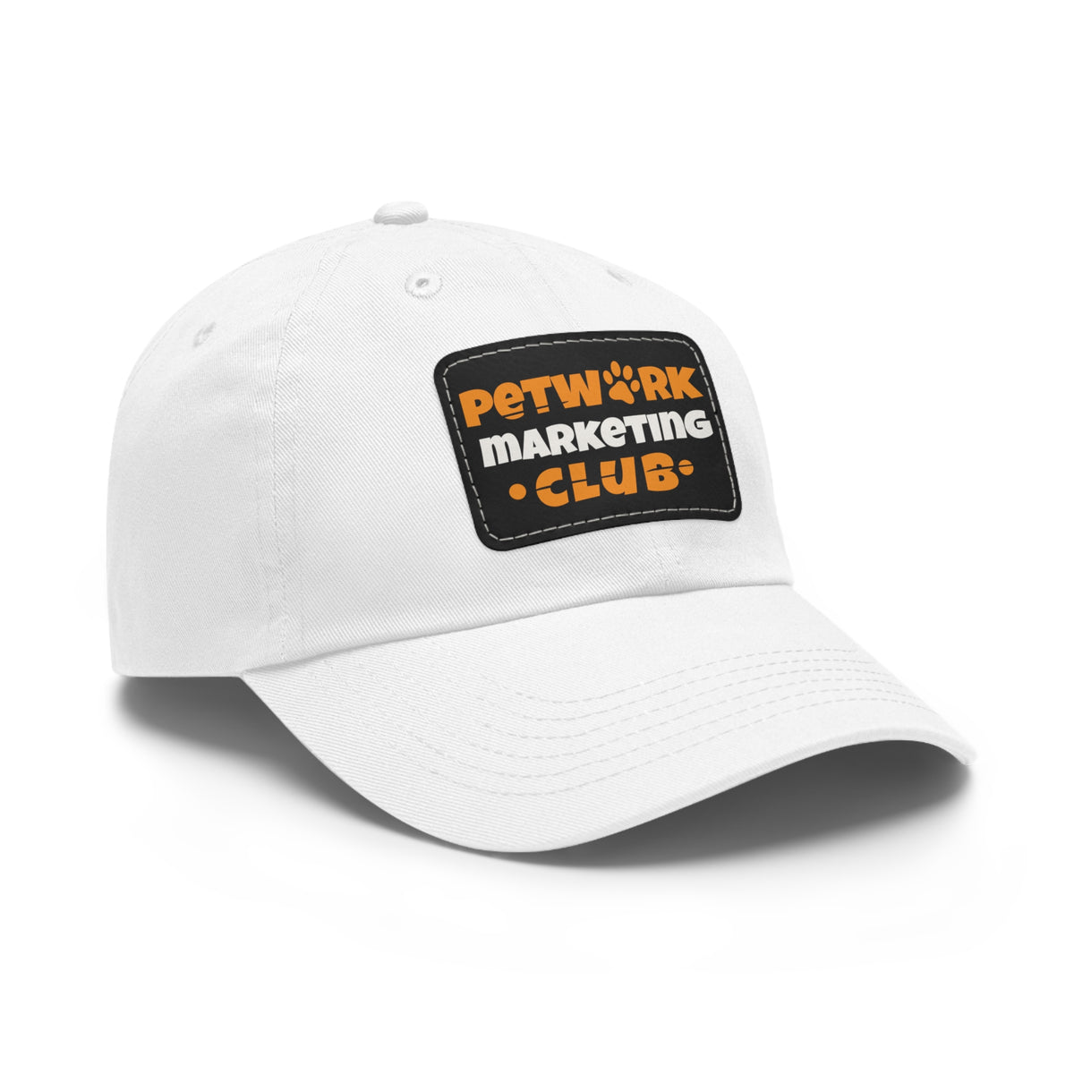 Petwork Marketing Club Dad Hat — Leather Patch Baseball Cap