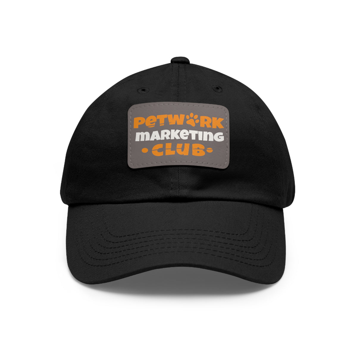Petwork Marketing Club Dad Hat — Leather Patch Baseball Cap