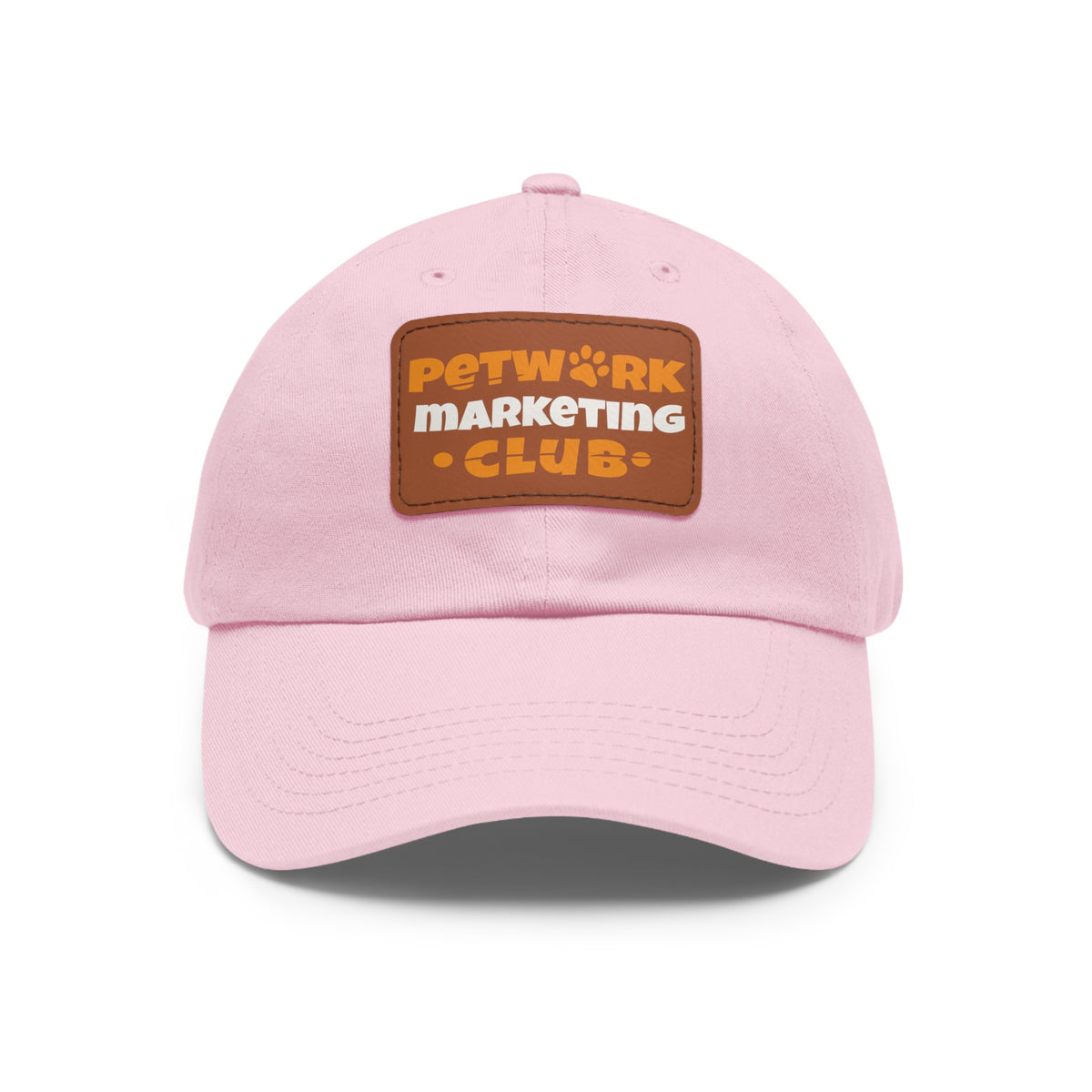 Petwork Marketing Club Dad Hat — Leather Patch Baseball Cap