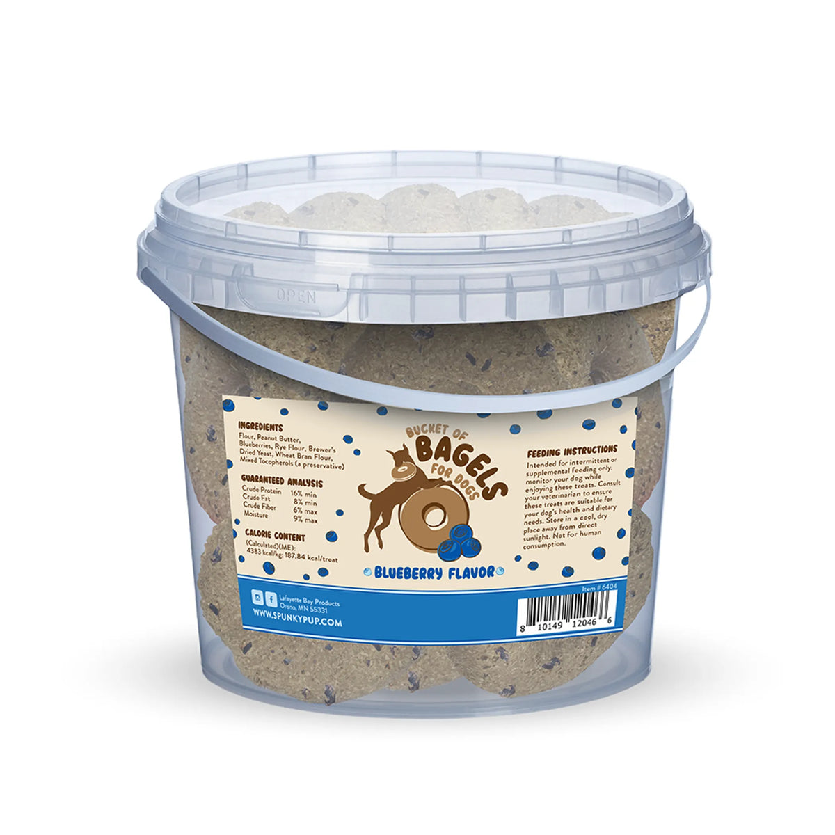 Bucket of Bagels, Dog Treats, Blueberry, 3 lbs